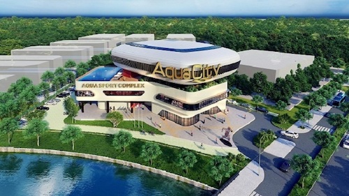 Trung tâm thể thao đa năng Aqua Sport Complex được xây dựng tiện nghi, hiện đại