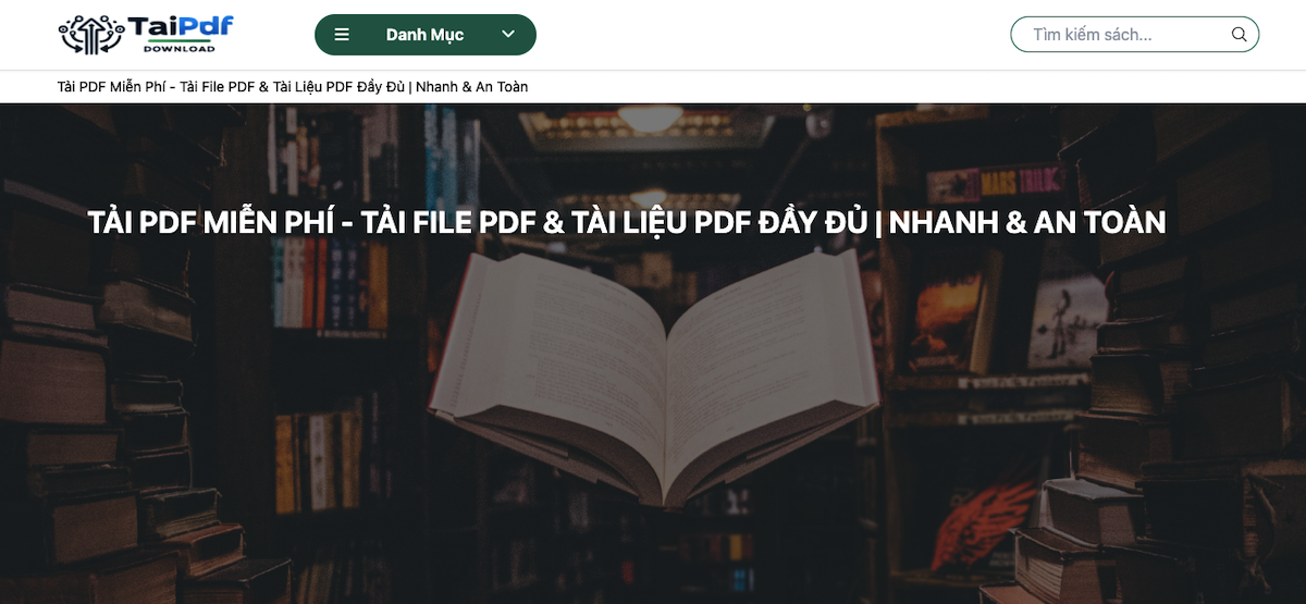 Giới Thiệu Website TaiPDF.com - Nền Tảng Tải Tài Liệu PDF Miễn Phí Và Uy Tín